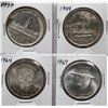 Image 1 : 1939-1967 $1, All 4 coins AU to Unc.