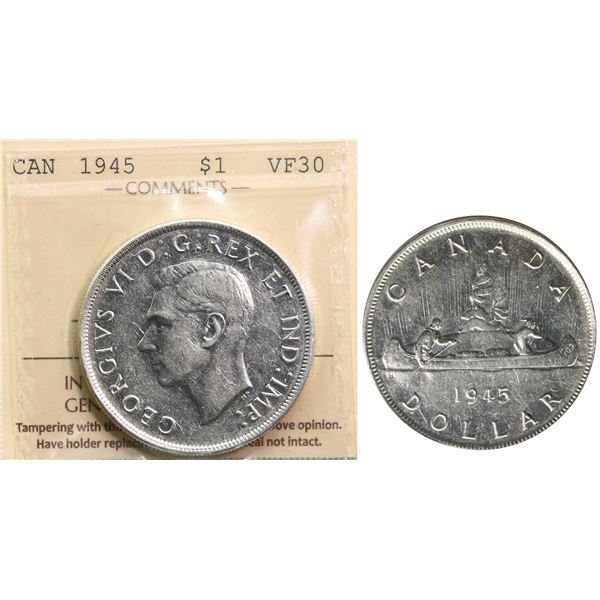 1945 $1 "5/5" ICCS Choice Very Fine-30