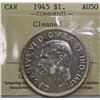 Image 2 : 1945 $1 ICCS About Uncirculated-50, Brillliant.  Cleaned.