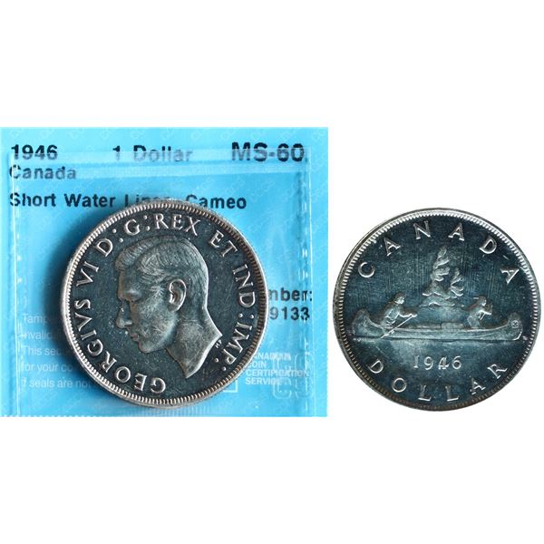 1946 $1 "Short Water Lines" CCCS Mint State-60 Cameo