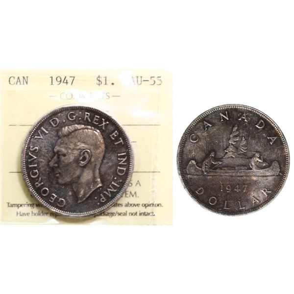 1947  $1 "Blunt 7" ICCS Choice About Uncirculated-55