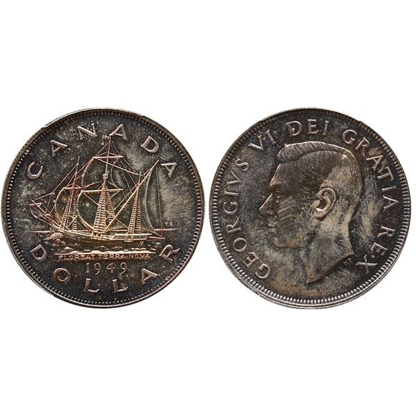 1949 $1 PCGS Gem Proof-Like-65. Great surfaces with attractive toning.