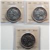 Image 1 : 1951 $1. Lot of 3 coins  ICCS Choice Mint State-62