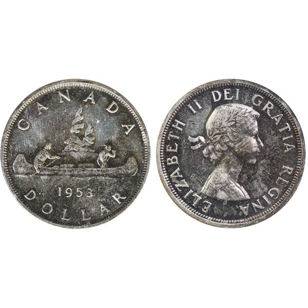 1953 $1 "SF" ICCS Gem Mint State-65 Superb russet tone over full underlying lustre.