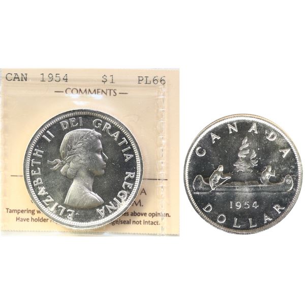 1954 $1 ICCS Superb Gem Proof-Like-66 Cameo