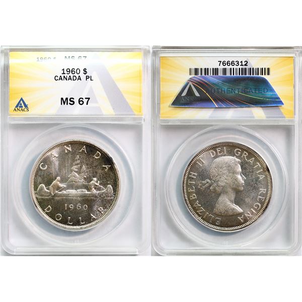 1960 $1 ANACS Superb Gem Proof-Like-67