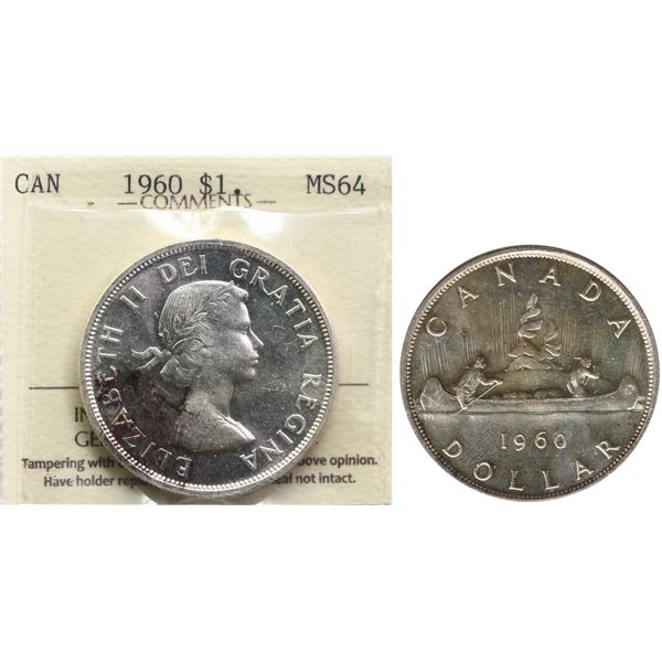 1960 $1 ICCS Choice Mint State-64