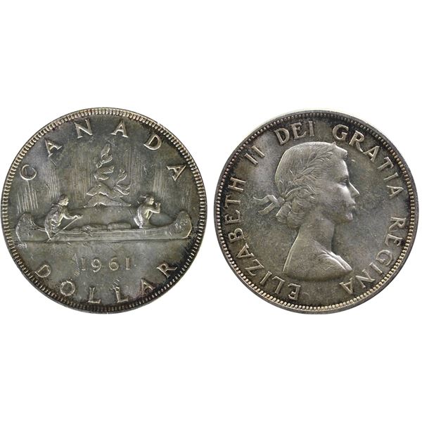 1961 $1 "Arrowhead" ICCS Choice Mint State-63