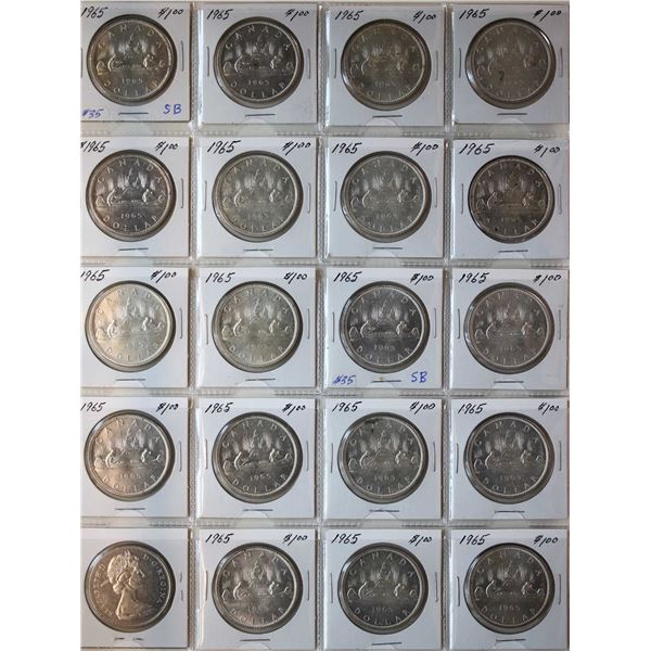 1965 $1, 1966.  Lot of 36 coins EF to UNC
