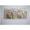 Image 1 : 1966 $1 & 1967 ICCS Gem Mint State-65.  Lot of 2 Gem lustrous issues.