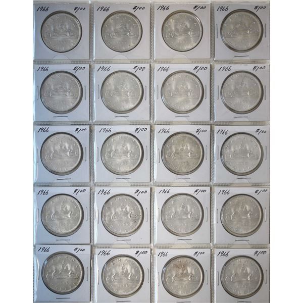 1966 $1, 1967.  Lot of 40 coins EF to UNC.