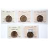 Image 1 : 1987 $1, 1992 "Conf", 2008 "Olympic Loon", 2010 "Olympic Logo", 2012 "Security" All 5 coins ICCS Gem