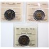 Image 1 : 2001 $2, 2011 $2 "Polar Bear", 2011 "Boreal Forest" Lot of 3 coins ICCS Superb Gem Mint State-66