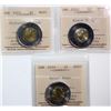 Image 1 : 2020 $2 "Victory; Colour",  2022 "Black Ring", 2024 "Polar Bear".  Lot of 3 coins ICCS Gem Mint Stat