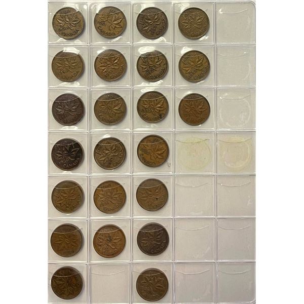 1920 to 2008 1¢ Lot of over 235 coins in 3 Unisafe Blue Books.