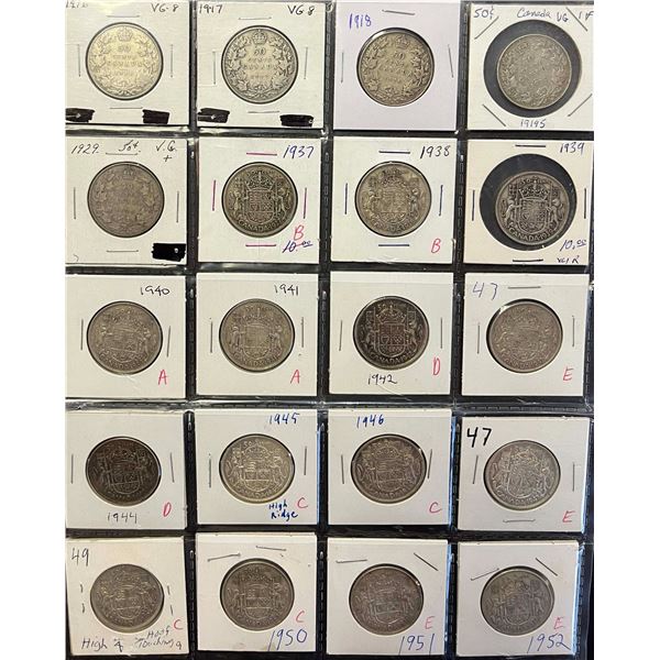 1916 to 2013 50¢ Lot of 80 coins.