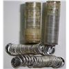 Image 1 : BU Rolls;  Silver 1956 10¢ (2) & 1956 25¢ UNC to BU rolls.  Lot of 3 rolls in plastic tubes.  Unsear