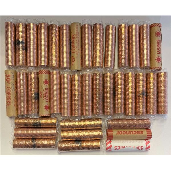 BU Rolls;  Cents 1965 (2), 1979 (2), 1989 (2), 1992 (3), 1993 (12), 1994 (2), 1999 (8), 2000 (5), 20