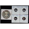 Image 1 : Bullion;  Silver lot includes Las Vegas Nevada silver round 1½ oz & 4 different 1 grm ingots.