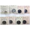 Image 1 : Certified Coin Lot; Includes various denominations and grades, most ICCS graded.  Lot of 15 coins.