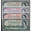 Image 1 : 1954 Devil's Face set; includes $1, $2, $10, $20, all 4 notes with Bcoyne-Towers signatures  VF to E
