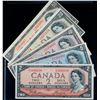 Image 1 : 1954 Devil's Face set; includes $2, $5, $10, $20, $50, all 5 notes with Beattie-Coyne signatures  Fi