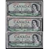 Image 1 : 1954 $1 BC-29a VF+ or better.  Lot of 3 Devil's face notes.