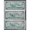 Image 2 : 1954 $1 BC-29a VF+ or better.  Lot of 3 Devil's face notes.