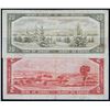 Image 2 : 1954 $2 BC-30a #A/B6100722, $20 BC-33a #B/E2035347 Both notes F to VF.