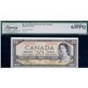 Image 1 : 1954 $20 BC-33a #AE2752053, Legacy Choice Uncirculated-63PPQ. Devil's face