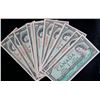 Image 1 : 1954 $1 & 1967 Lot of 14 various circ replacement notes Fine to AU and more.