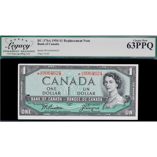 1954 $1 BC-37bA #*A/A0064624 Legacy 63PPQ