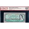 Image 1 : 1954 $1 BC-37bA #*A/A0142128 BCS Choice Uncirculated-63