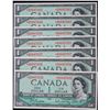 Image 1 : 1954 $1 BC-37bA-i #*B/M0047055-7060  Lot of 7 consecutive notes Choice Unc to Gem Unc.