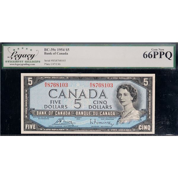 1954 $5 BC-39c #RX8768103, Legacy Superb Gem Uncirculated-66PPQ.