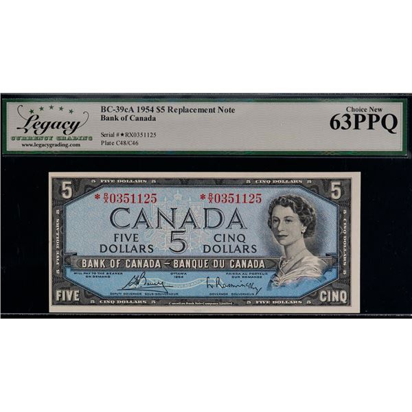 1954 $5 BC-39cA #*R\X0351125 Legacy Choice Uncirculated-63PPQ
