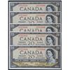 Image 1 : 1954 $20 BC-41b #S/E5715684-5688  Lot of 5 consecutive notes Choice to Gem Uncirculated.