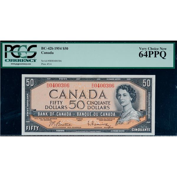 1954 $50 BC-42b #B/H0400306 PCGS Choice Uncirculated-64PPQ