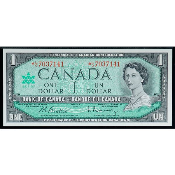 1967 $1 BC-45bA #*L/O7037141 Gem Uncirculated.