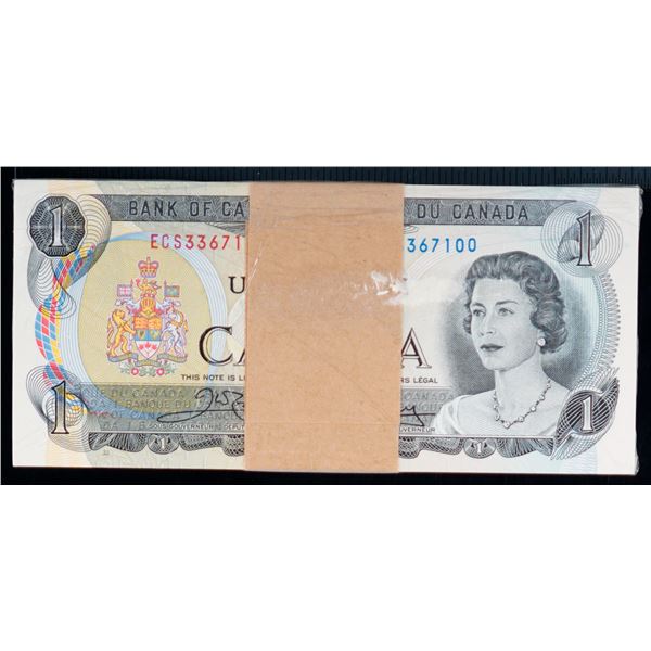 Bundle; 1973 $1 BC-46b #ECS3367100-7199.  Lot of 100 consecutive notes Choice to Gem Uncirculated