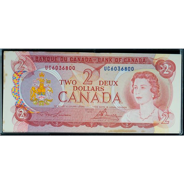 Bundle; 1974 $2 BC-47a #UC6036800-6899.  Lot of 100 consecutive notes Choice to Gem Uncirculated exc