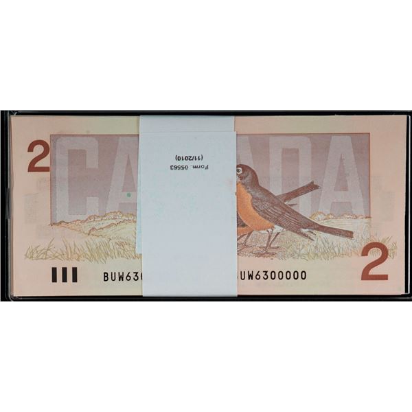 Radar Bundle; 1986 $2 BC-55b #BUW6300000-0099.  Lot of 100 consecutive notes Choice to Gem Uncircula