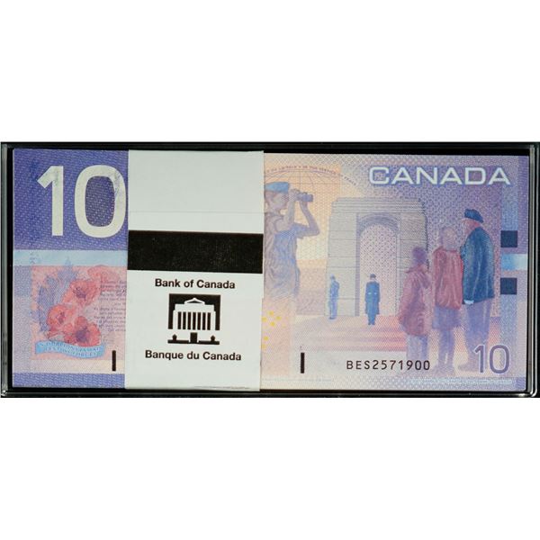 Bundle; 2001 $10 Jenkins-Dodge #BES2571900-1999.  Lot of 100 consecutive notes Choice to Gem Uncircu