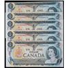 Image 1 : 1973 $1 BC-46aA *FN3303270-3274 - Lot of 5 consecutive notes Unc to Choice Uncirculated.