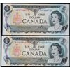 Image 1 : 1973 $1 BC-46aA *FV - Lot of 2 notes Unc to Choice Uncirculated.