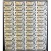 Image 1 : 1973 $1 BC-46b Uncut Sheet of 40 Notes.  Typical AU/UNC condition with light handling.  4x10 format.