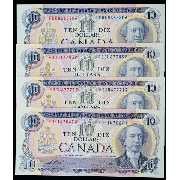 1971 $10 BC-49d Lot of 4 notes Choice to Gem Uncirculated