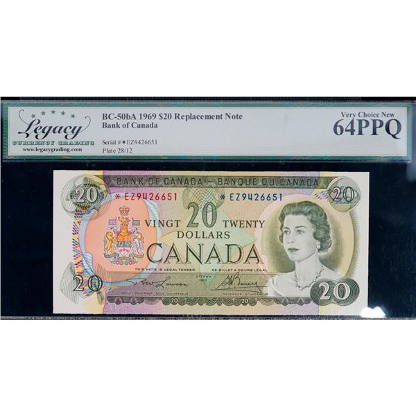 1969 $20 BC-50bA #*EZ9426651, Legacy CH Choice Uncirculated-64PPQ.