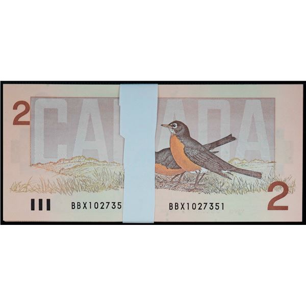 1986 $2 BC-55bA #BBX1027351-390.  Lot of 40 Crisp Original consecutive replacement notes.