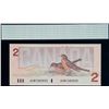 Image 4 : 1986 $2 BC-55b "cross over signature".  Lot of 4 notes CCGS Choice Uncirculated-64 to Gem Uncirculat